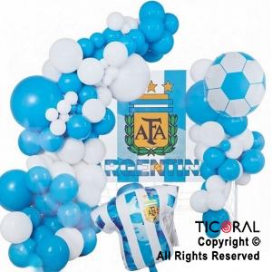 SET DE GLOBOS ARCO XL FELIZ CUMPLEA�OS ARGENTINA AFA (GY-7467) 105 UNIDADES